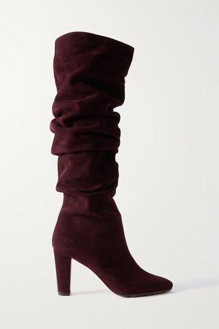 burgundy knee high boots