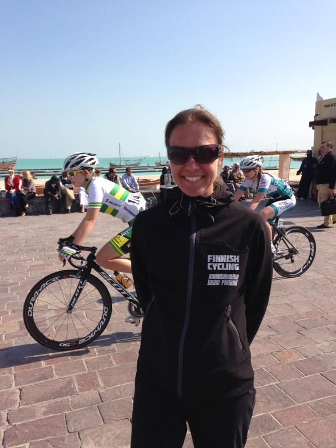 Former professional Pia Sunstedt is the coach of the Qatari women's team