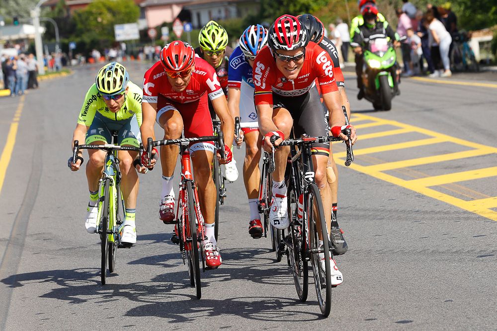 Lars Ytting Bak (Lotto Soudal) powers the breakaway during stage 17