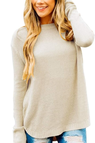 Merokeety Long-Sleeve Oversized Crew Neck Pullover Sweater (Was $55) 