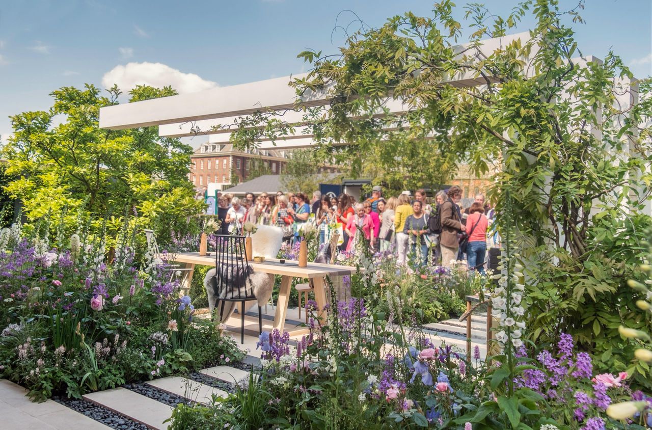 A show garden at the RHS Chelsea flower show, designed by Hay Joung Hwang.