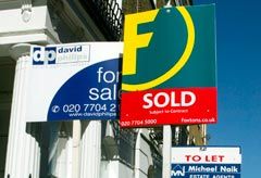 UK Property market, For Sale Signs