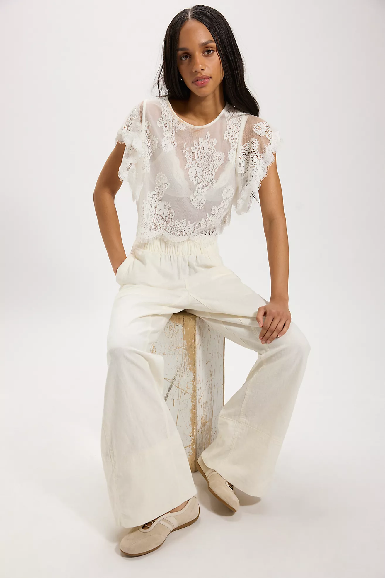 Day's End Linen Pull-On Pants