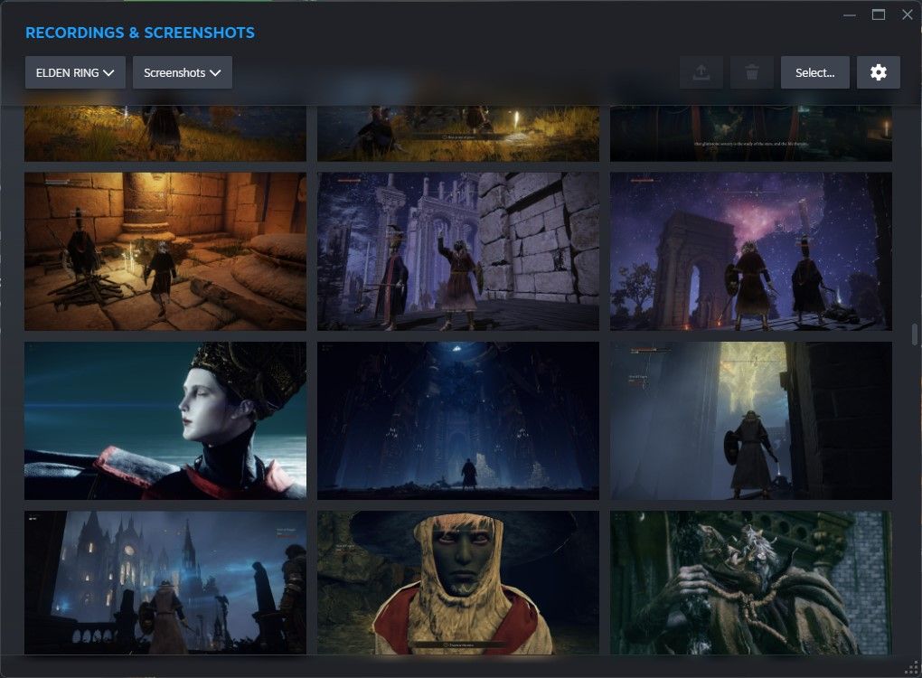 Steam's new screenshot menu