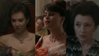 Vanessa Kirby, Helena Bonham Carter, and Lesley Manville in The Crown