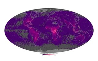 Map of Lightning Strikes on Earth
