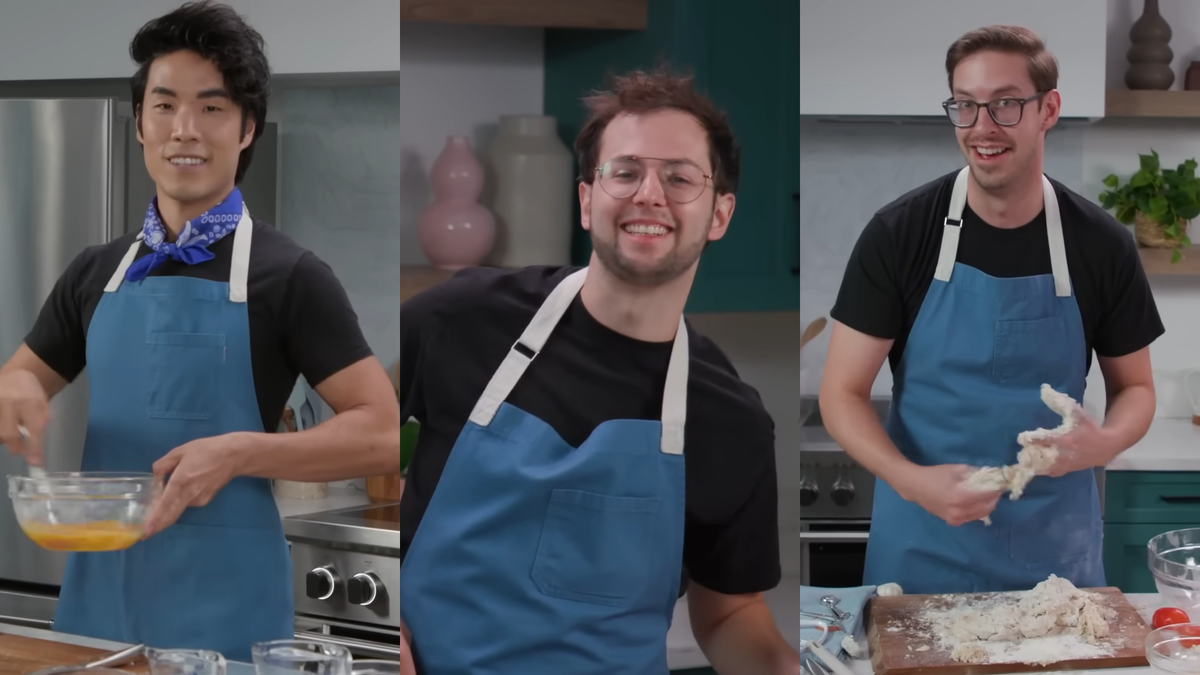 The Try Guys in their latest video on YouTube, the Try Guys Make Burgers Without A Recipe.