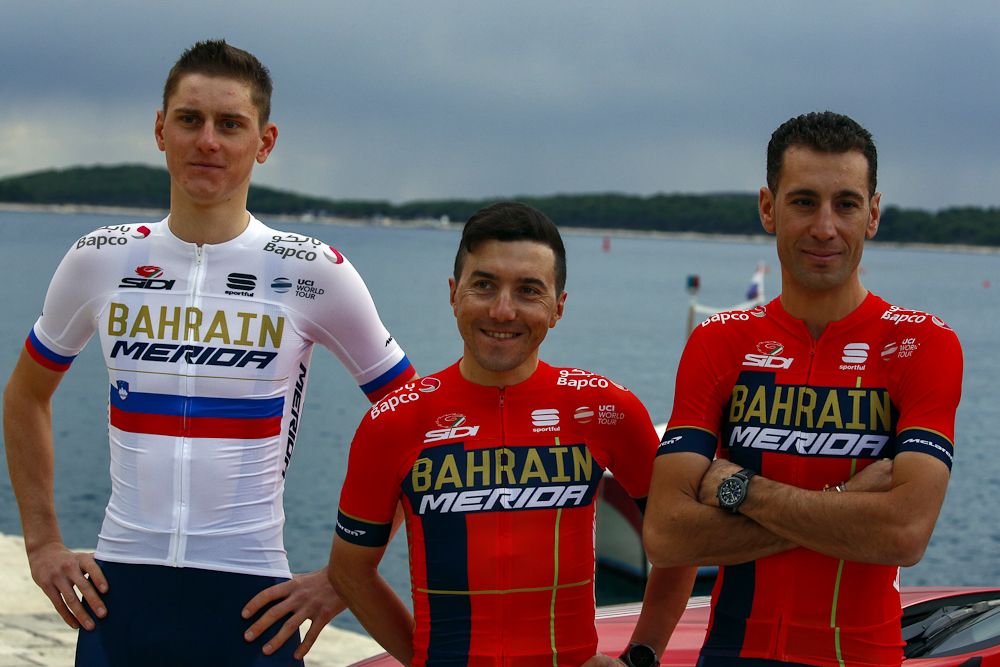 Matej Mohoric, Domenico Pozzovivo and Vincenzo Nibali in Croatia