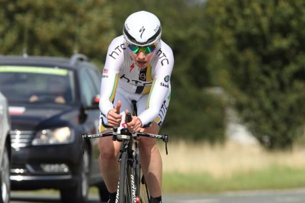 A fourth fastest ride in the time trial moved her into the yellow jersey
