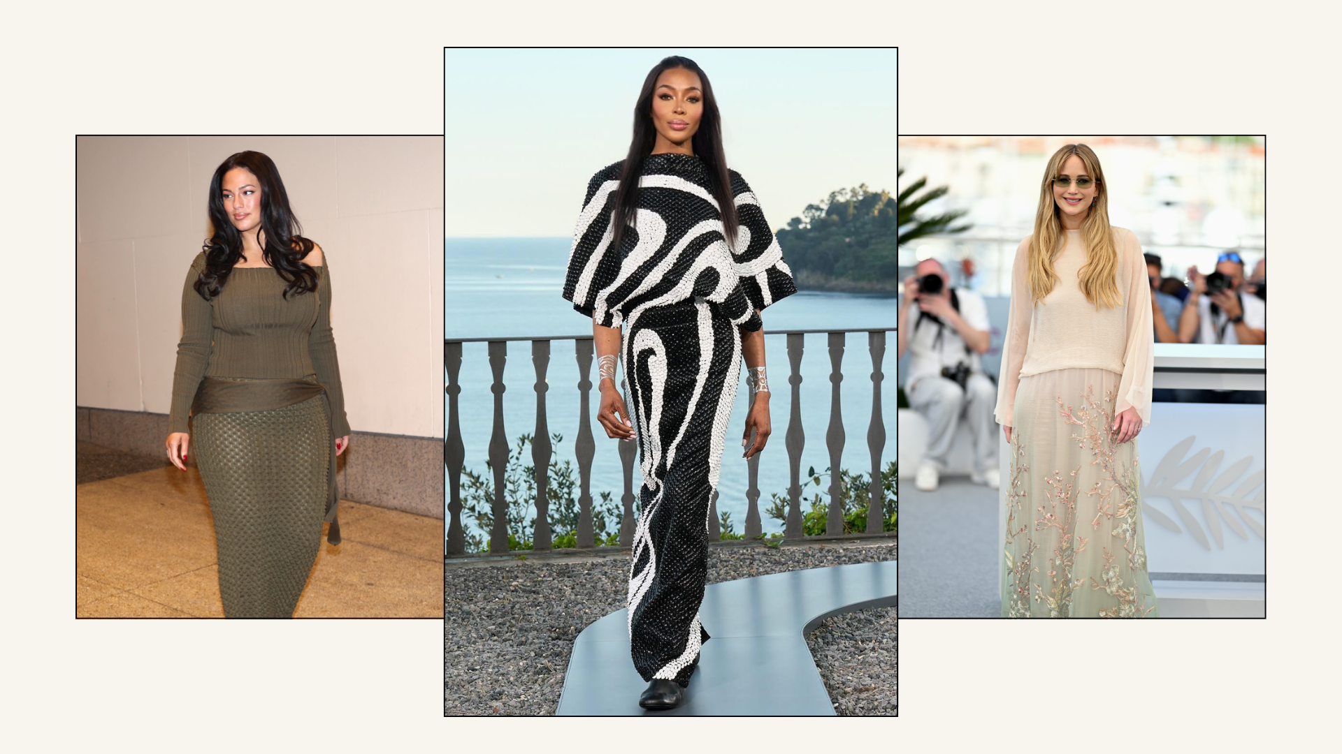 An image of celebrities using the body shape calculator.