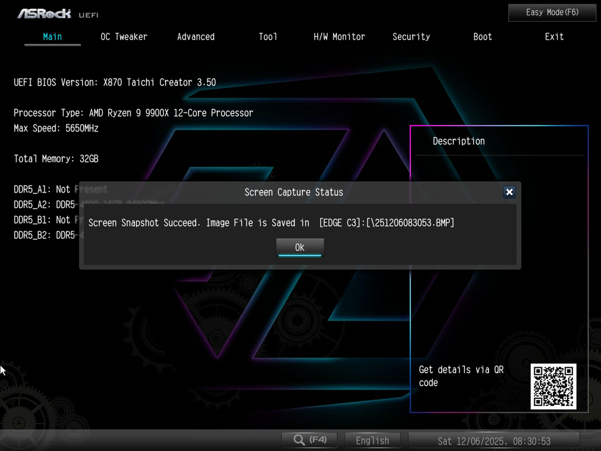 ASRock X870 Taichi Creator - BIOS