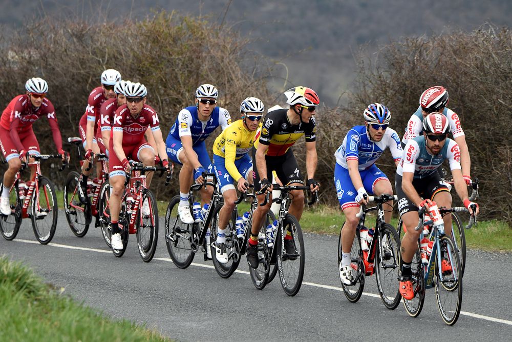 The peloton in action during stage 5 at Paris-Nice