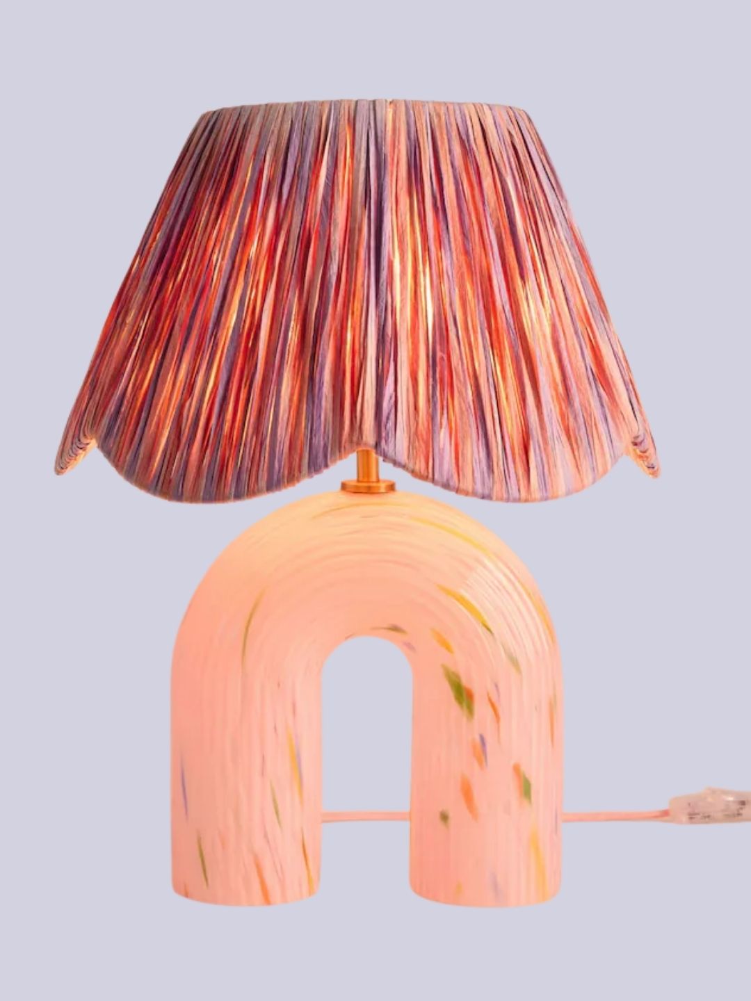Next, Eleanor Bowmer Pink Confetti Glass Table Lamp
