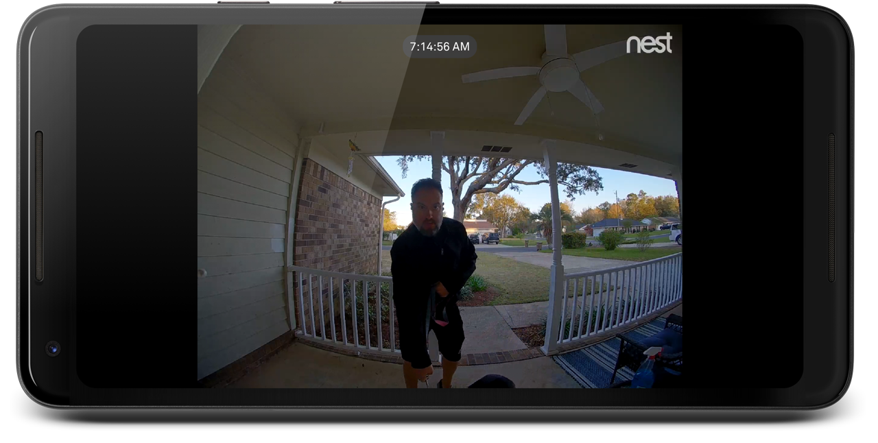 Nest Hello during the day