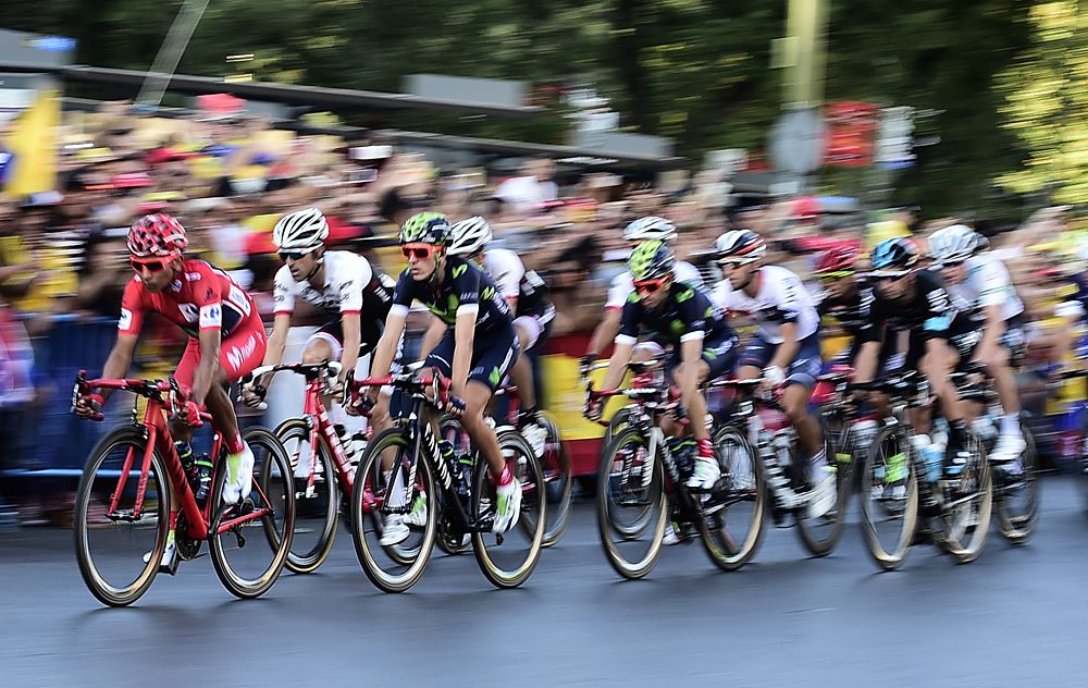 Nairo Quintana (Movistar) en route to the overall Vuelta a Espana victory