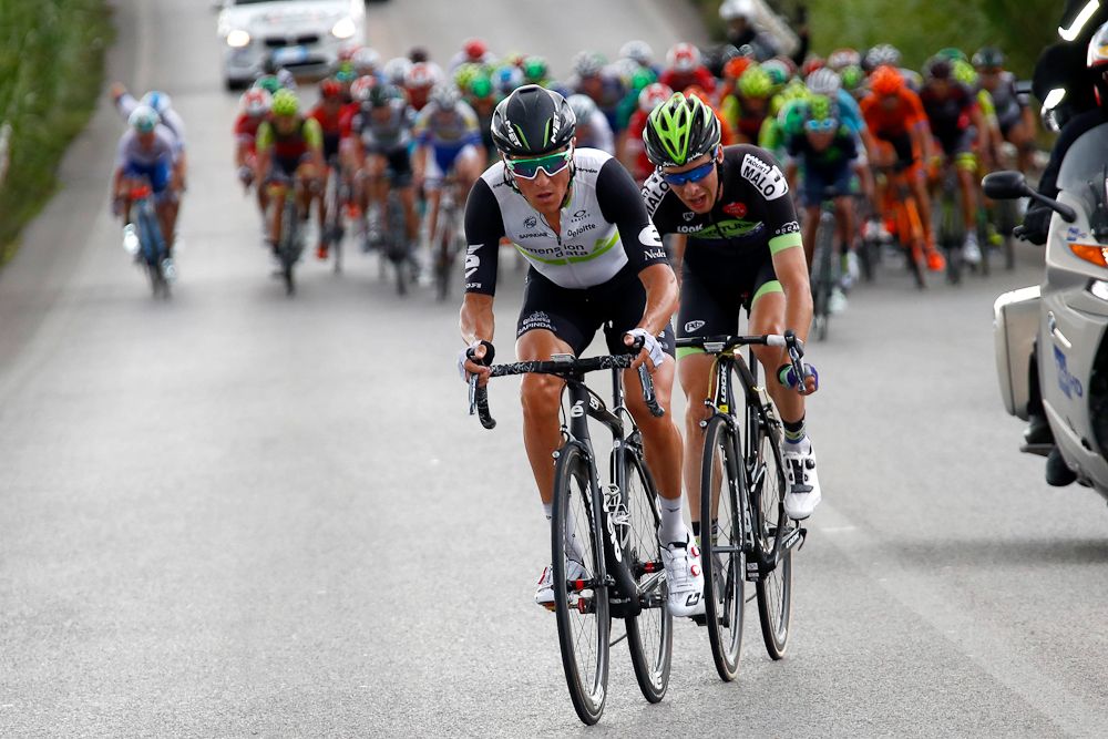 Serge Pauwels (Dimension Data) on the move during stage 2 at Giro della Toscana