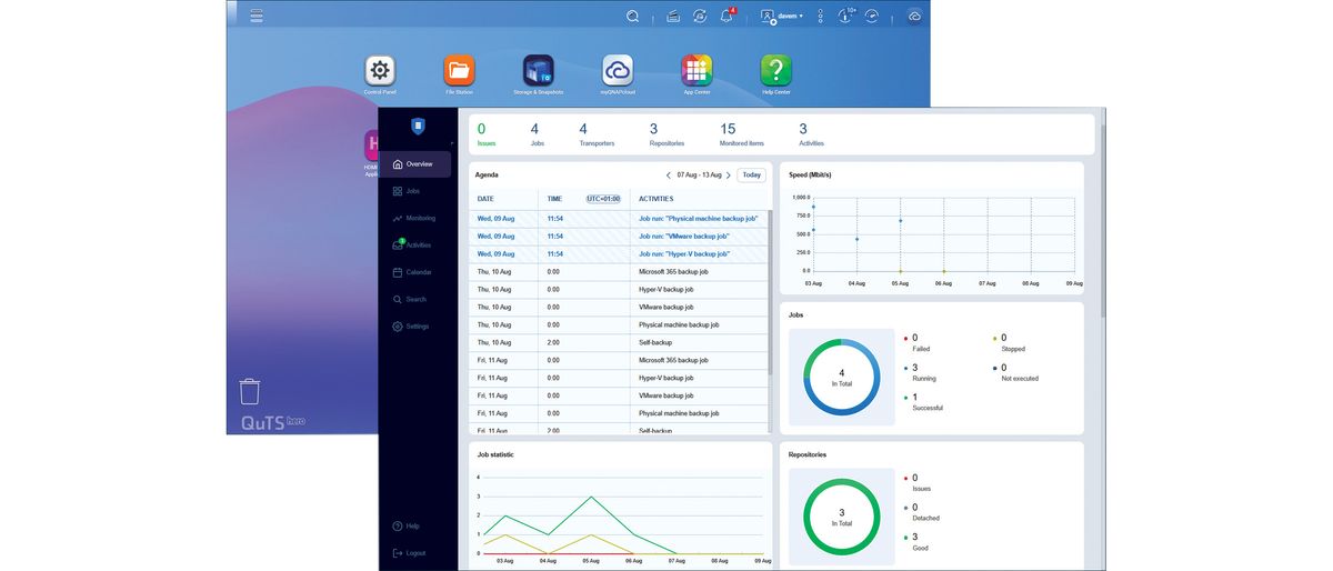 The Nakivo Backup &amp; replication interface