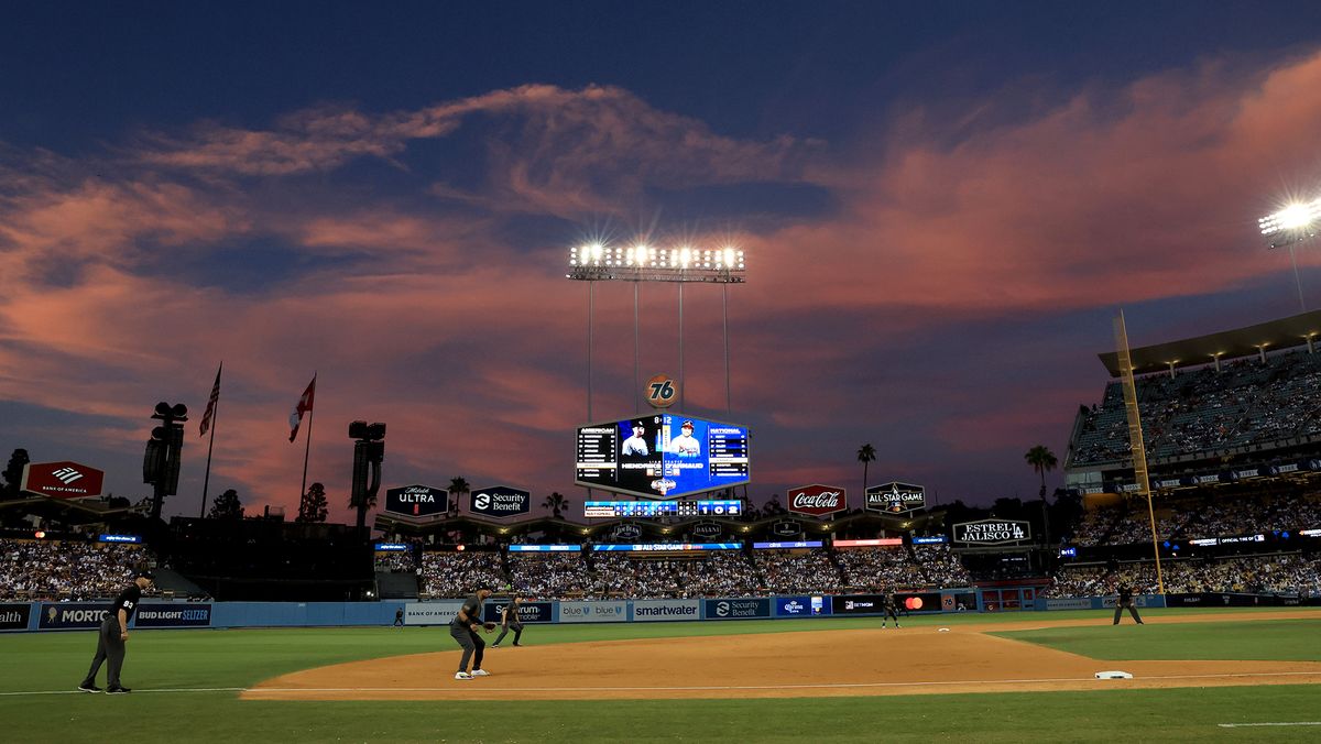 A general view during the 92nd MLB All-Star Game presented by Mastercard at Dodger Stadium on July 19, 2022 in Los Angeles, California.