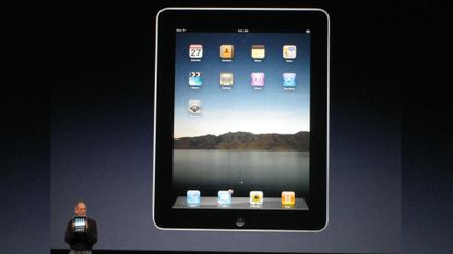 Steve Jobs first iPad