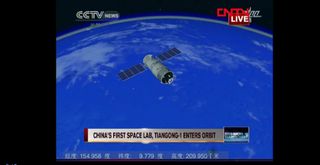 Tiangong-1 spacecraft illustration