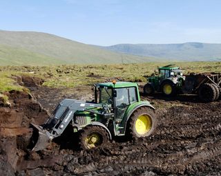 peat being dug