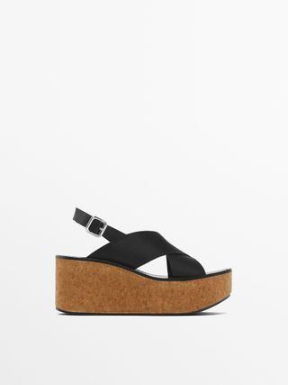 Massimo Dutti, Crossed Strap Wedges 