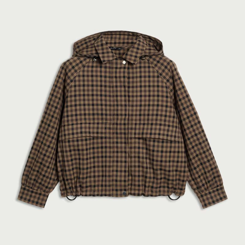 F&amp;amp;F, Checked Track Jacket in Multi Brown