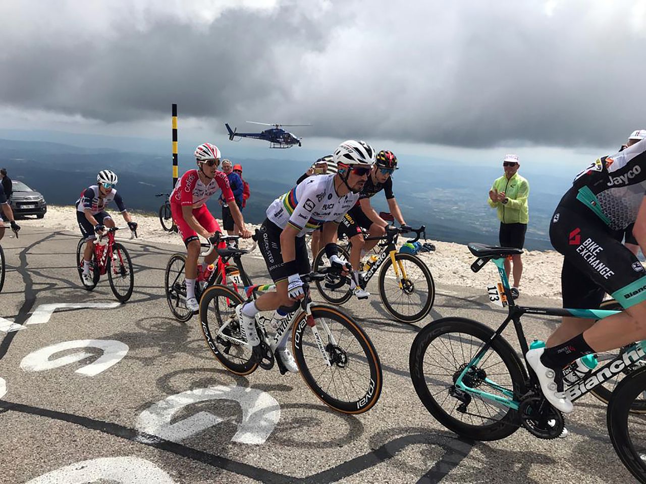 Julian Alaphilippe on Mont Ventoux