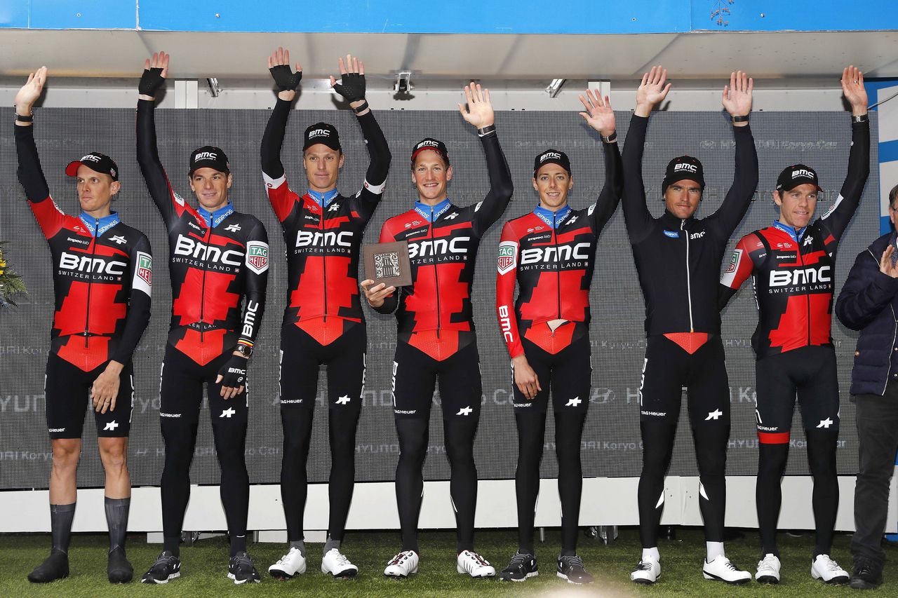 BMC Racing celebrate the TTT win