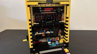 Lego Pac-Man Arcade back showing internal mechanisms
