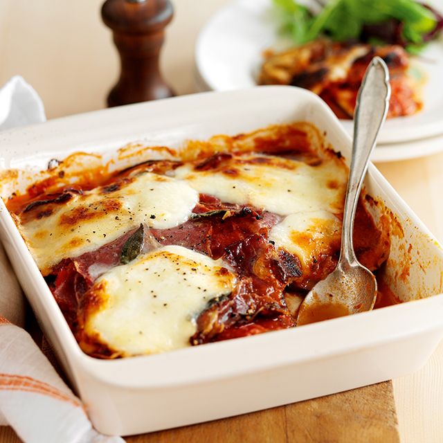 Aubergine, Parma Ham And Mozzarella Gratin Recipe 