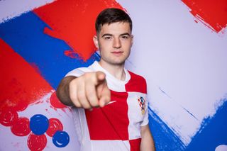 Martin Baturina of Croatia poses for a portrait during the Croatia Portrait session ahead of the UEFA EURO 2024 Germany on June 10, 2024 in Neuruppin, Germany.