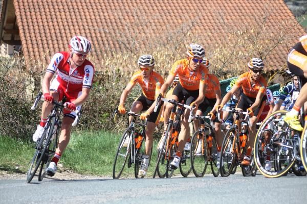 Eduard Vorganof (Katusha), Samuel Sanchez Gonzalez (Euskaltel - Euskadi) and Egoi Martinez De Esteban (Euskaltel - Euskadi)