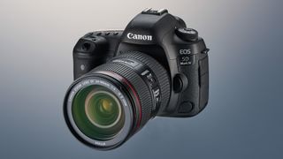 Canon EOS 5D Mark IV on gradient background