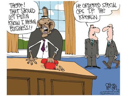 Obama cartoon foreign policy Putin