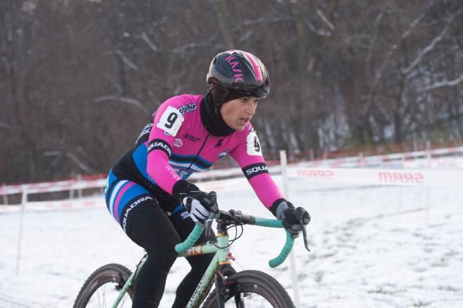 Courtenay McFadden took advantage of Nash's mechanical issues, and surged into the lead with one lap to go