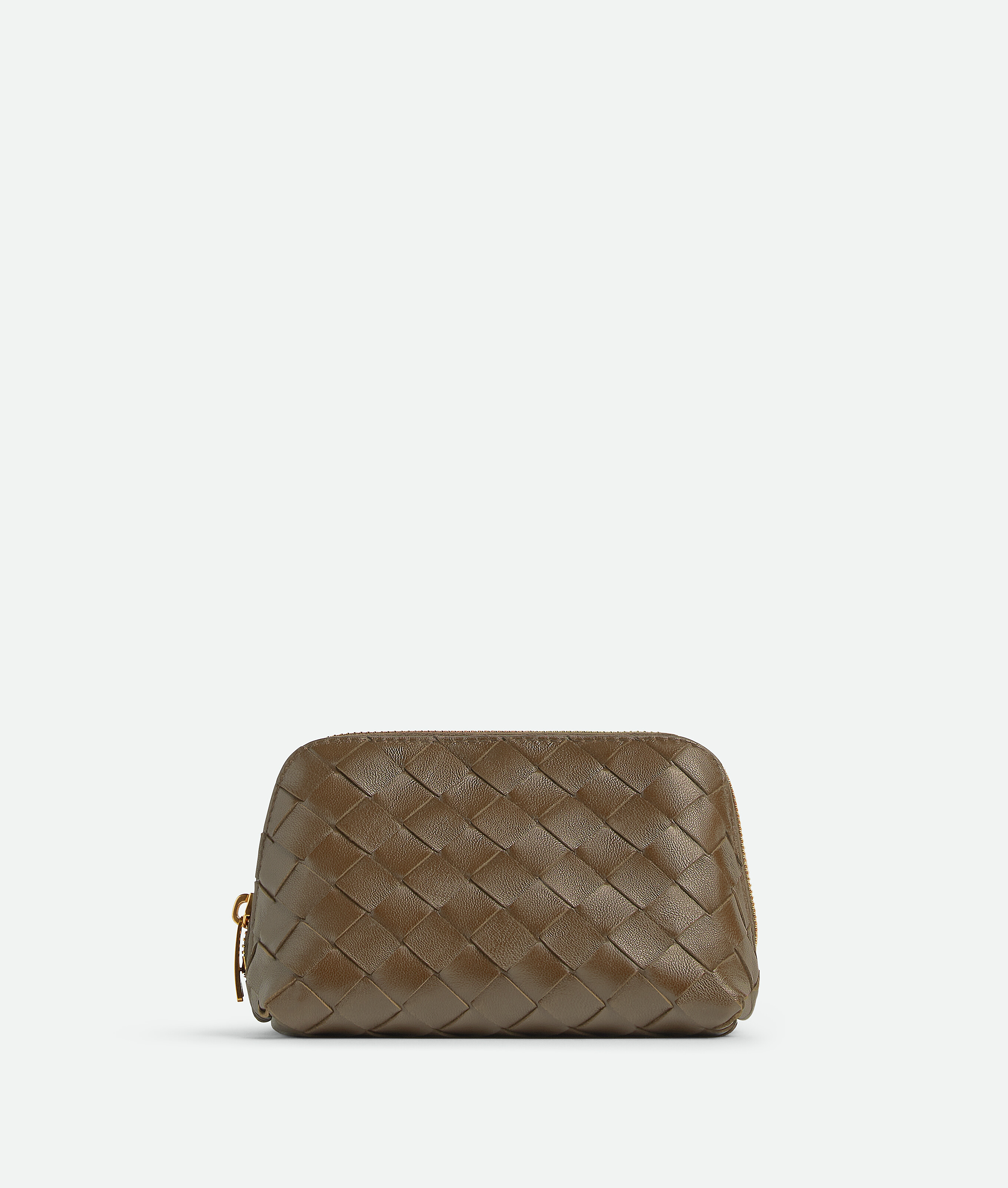 Women's Intrecciato Small Beauty Pouch in Pinecone