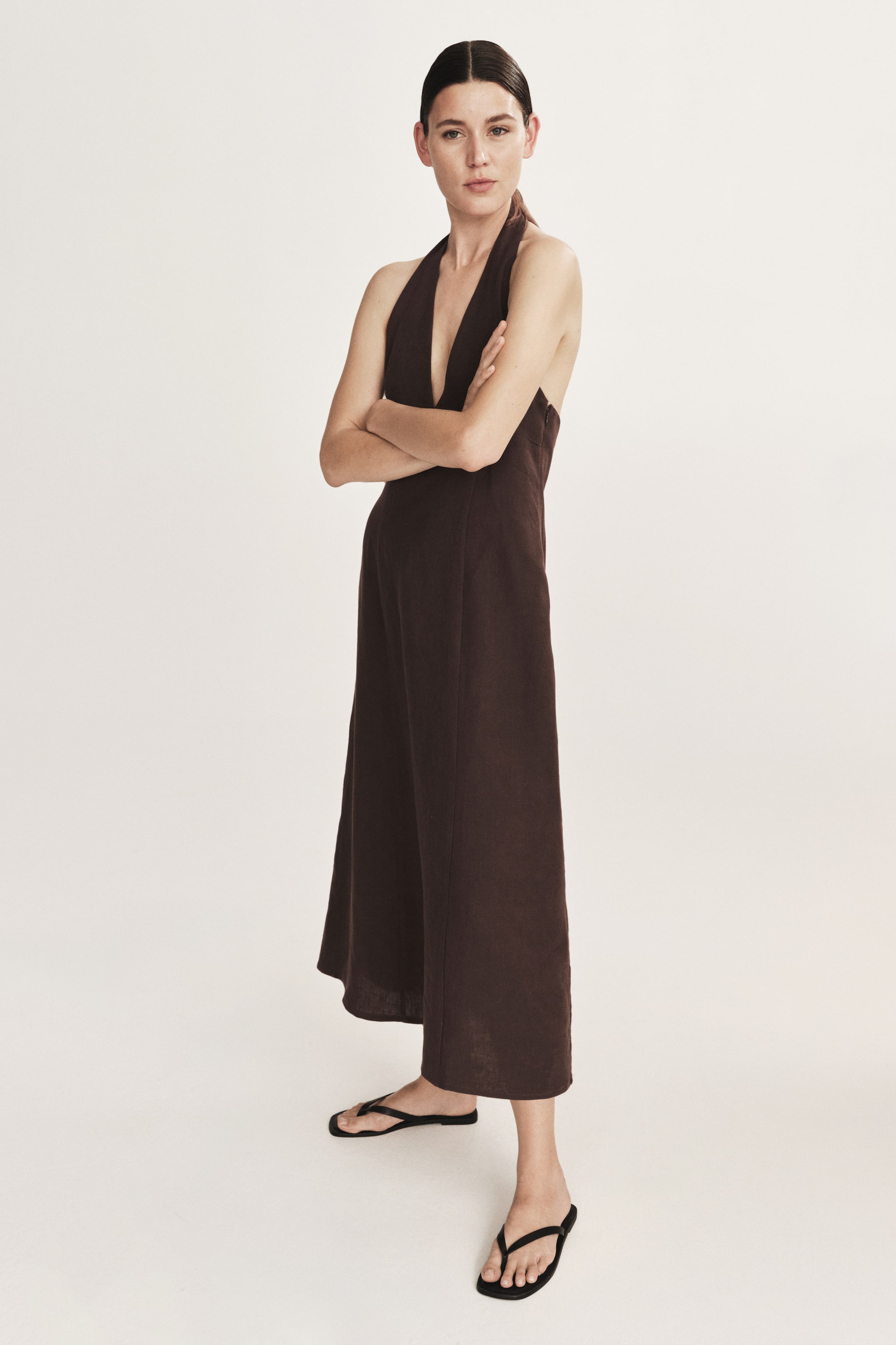 Linen Halterneck Dress