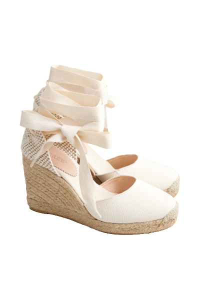 J.Crew, Made-In-Spain Lace-Up High-Heel Espadrilles