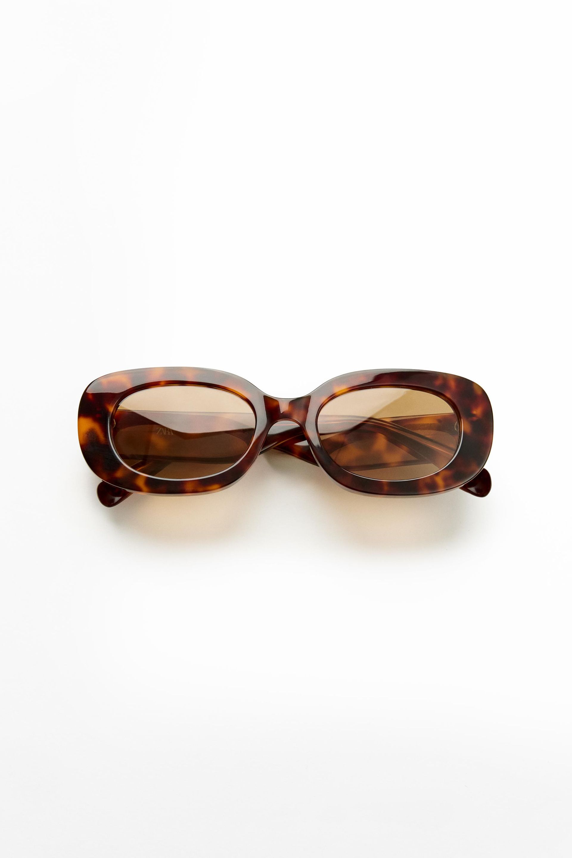 Oval Tortoiseshell-Effect Sunglasses