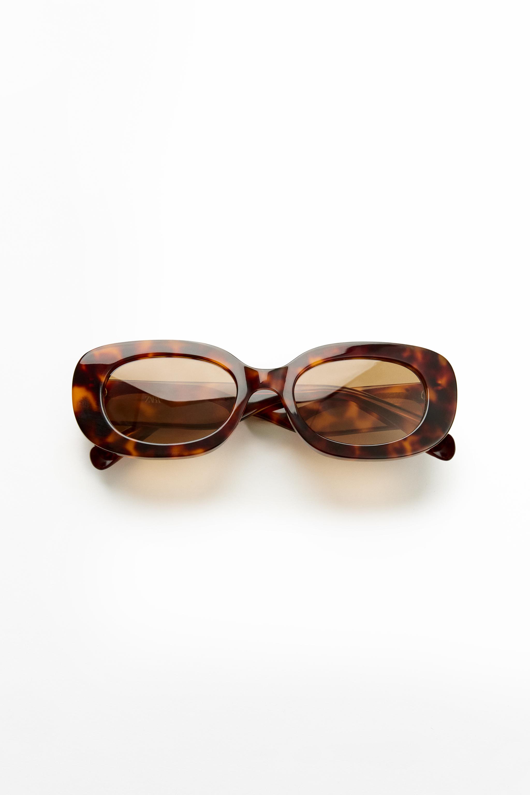 Oval Tortoiseshell-Effect Sunglasses