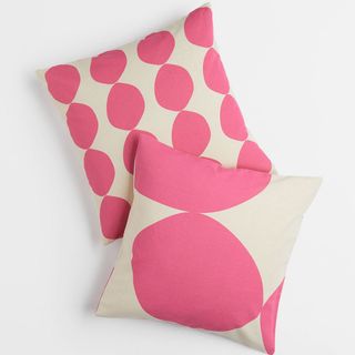 H&M home pink geo cushions