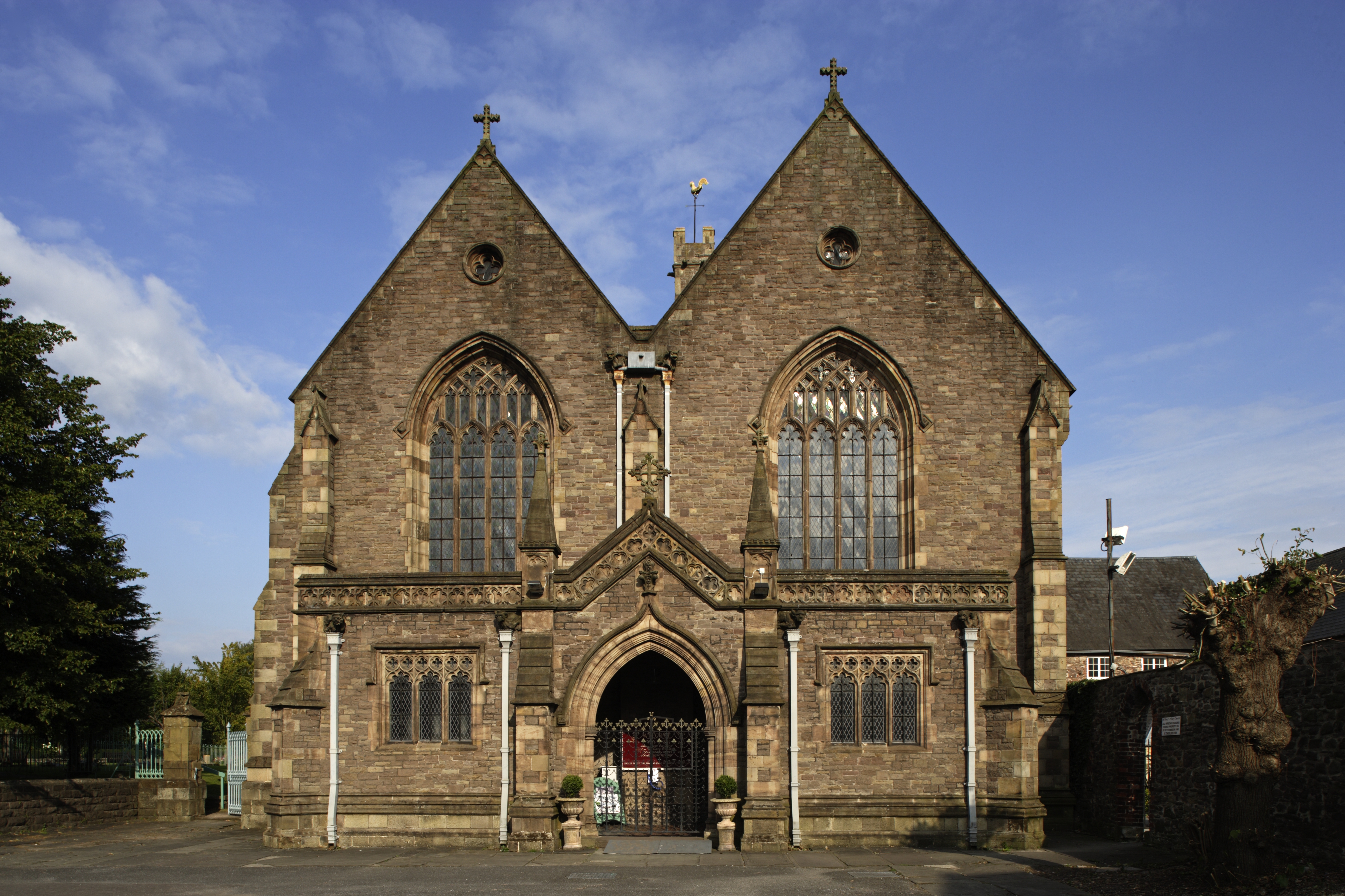 A church front