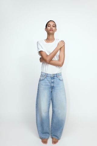 Trf Mid-Rise Baggy Balloon Jeans