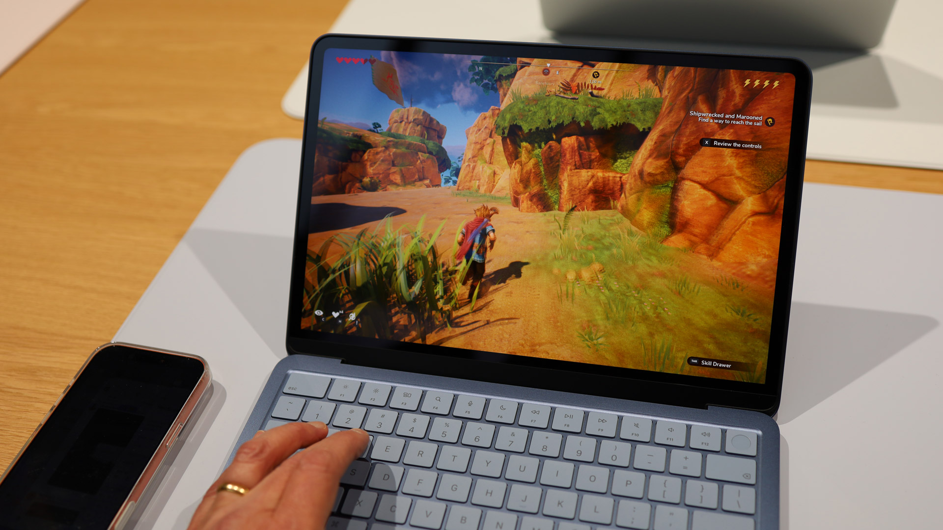 The MacBook Neo at an Apple event