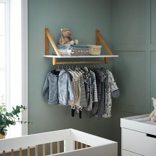 hanging baby clothes storage