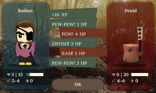 Scoundrel Combat Screen