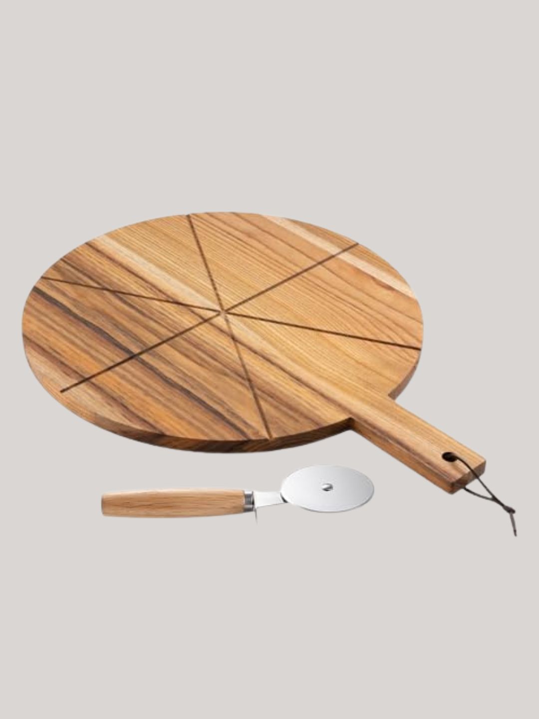 Alex Nash, Acacia Wood Pizza Board With Cutter Set