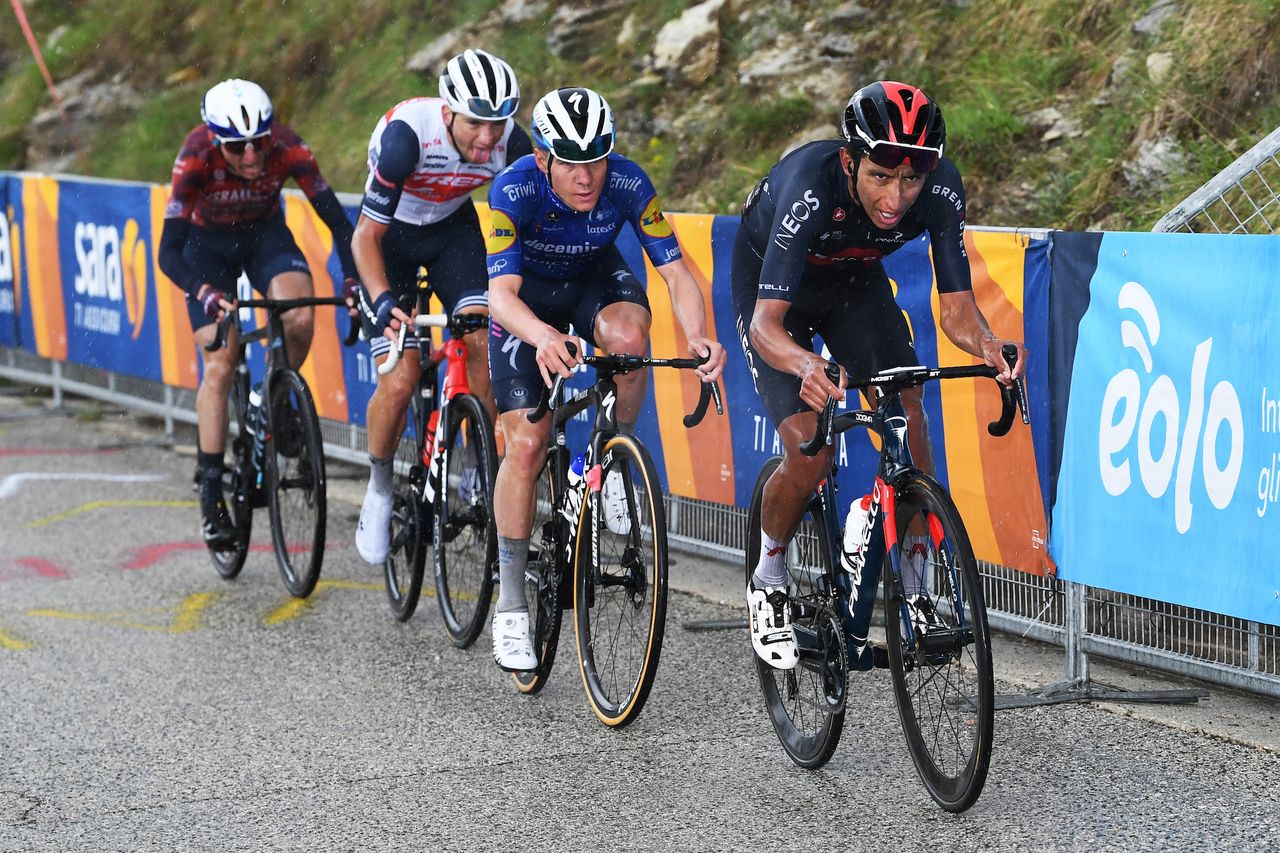 Egan Bernal and Remco Evenepoel at the 2021 Giro d&#039;Italia