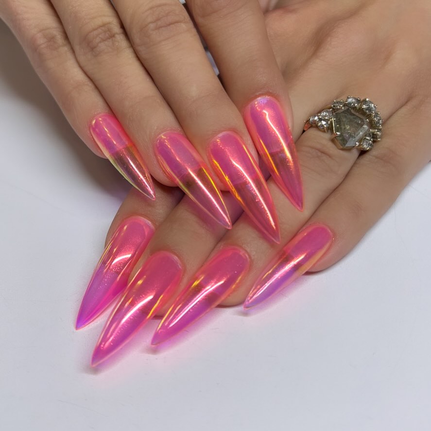jelly chrome nails